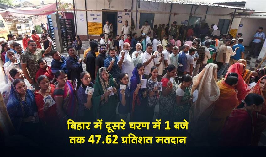 Khabar East:4762-percent-polling-in-the-second-phase-in-Bihar-till-1-pm