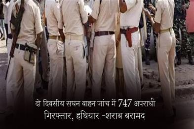 Khabar East:747-criminals-arrested-in-two-day-intensive-vehicle-checking-huge-amount-of-arms-and-liquor-recovered