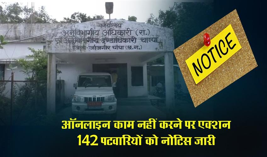 Khabar East:Action-for-not-working-online-Notice-issued-to-142-Patwaris