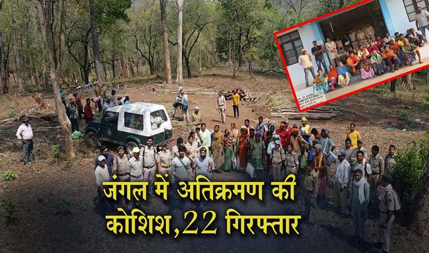 Khabar East:Attempted-Encroachment-in-Udanti-Sitanadi-Tiger-Reserve-22-Arrested