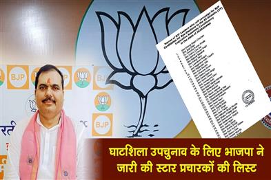 Khabar East:BJP-releases-list-of-star-campaigners-for-Ghatshila-by-election