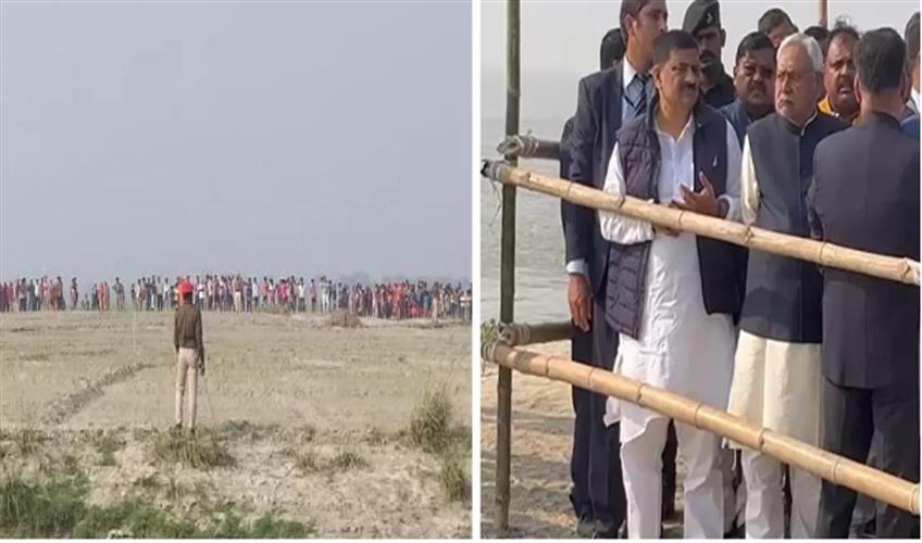 Khabar East:CM-Nitish-Kumar-visited-the-erosion-prone-area-in-Manihari-Katihar