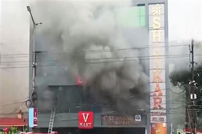 Khabar East:Fire-Breaks-Out-At-Jharsuguda-Shopping-Mall-Efforts-On-To-Control-Blaze
