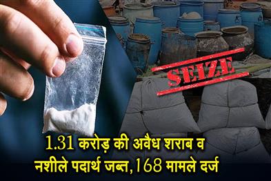Khabar East:Illicit-Liquor-Drugs-Worth-Rs-131-Cr-Seized-In-Odisha-168-Cases-Filed-In-One-Day