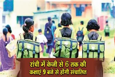Khabar East:In-Ranchi-classes-from-KG-to-grade-6-will-be-conducted-after-9-AM