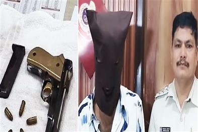 Khabar East:Man-Arrested-With-Two-Pistols-Ammunition-In-Jajpur