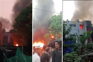 Khabar East:Massive-fire-at-rubber-warehouse-one-person-critically-injured