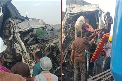 Khabar East:One-driver-killed-in-head-on-collision-between-two-trailers
