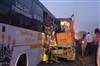 Khabar East:Passenger-bus-rams-into-a-truck-parked-on-the-national-highway-three-dead-16-injured