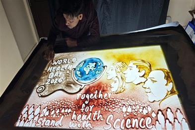 Khabar East:Renowned-Sand-Artist-Manas-Sahoo-Creates-Sand-Animation-on-World-Health-Day-to-Spread-Awareness