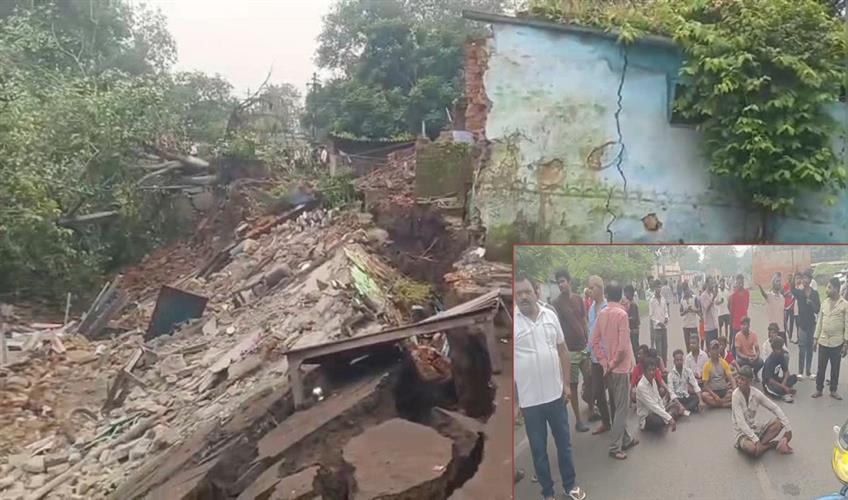 Khabar East:Several-houses-collapsed-due-to-land-subsidence-six-people-injured-after-being-buried-under-the-debris