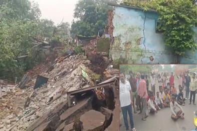Khabar East:Several-houses-collapsed-due-to-land-subsidence-six-people-injured-after-being-buried-under-the-debris