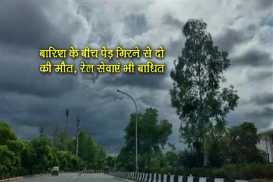 Khabar East:Two-died-due-to-falling-of-tree-during-rain-rail-services-also-disrupted
