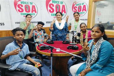 Khabar East:Underprivileged-children-participate-in-SOA-Community-Radio-program