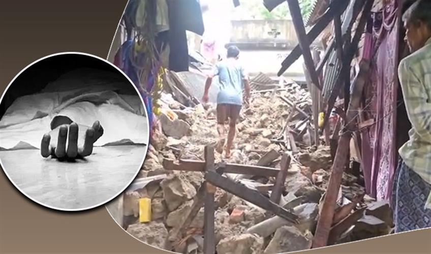 Khabar East:Wall-Collapse-In-Flood-Hit-Jaleswar-Village-Kills-Woman-And-Grandson