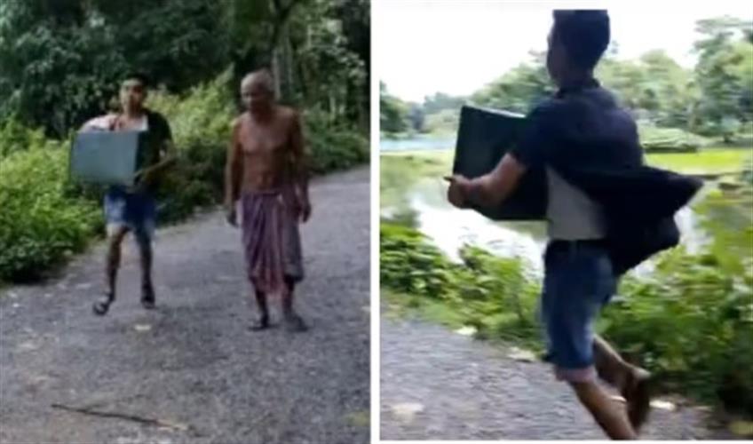 Khabar East:West-Bengal-Panchayat-elections-The-robber-ran-away-with-the-ballot-box-from-the-booth