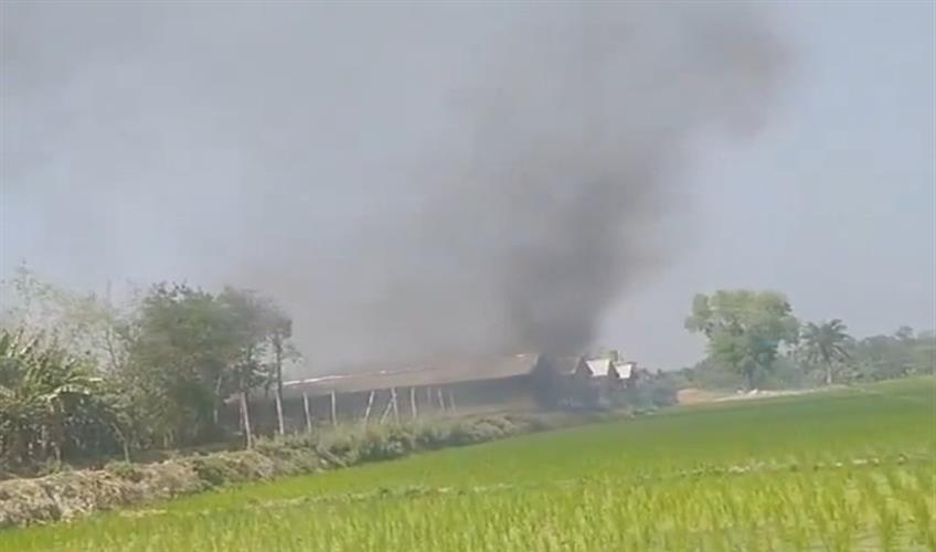 Khabar East:Women-protesting-against-Sheikh-Shahjahan-burnt-poultry-farm